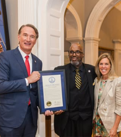 The Governor and First Lady with Martin Townes