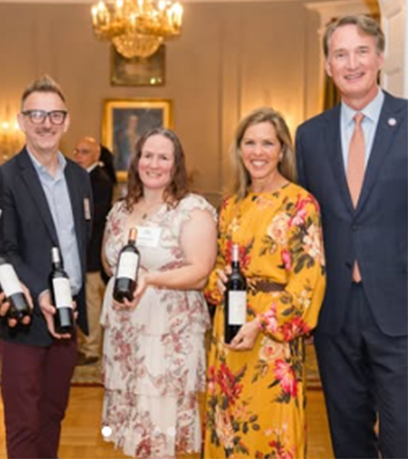 The First Lady with the winemakers of CVIV