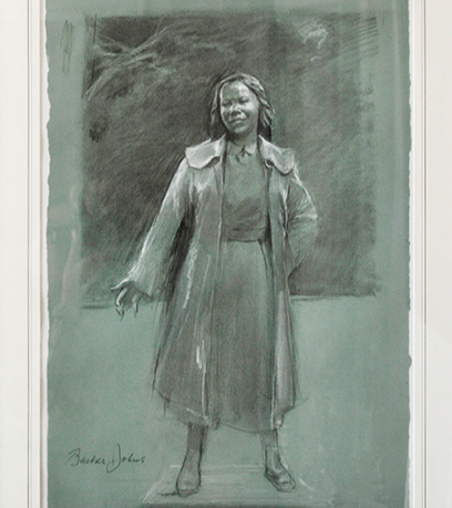 isang paunang sketch ng monumento ni Barbara Johns.